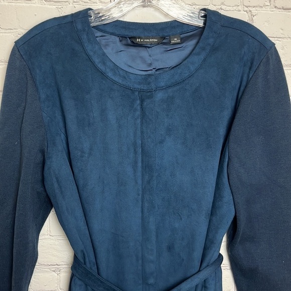H by Halston Faux Suede Jacket with Sweater Knit Sleeves - Picture 3 of 14